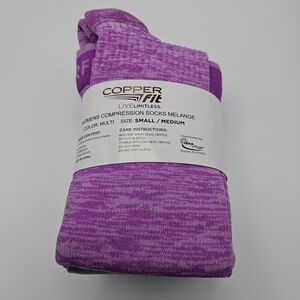 NWT Copper Fit compression socks multicolor 3 pack small/medium women's 7-10